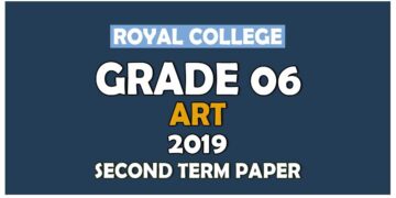 Royal College Grade 06 Art Second Term Paper Sinhala Medium