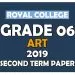 Royal College Grade 06 Art Second Term Paper Sinhala Medium
