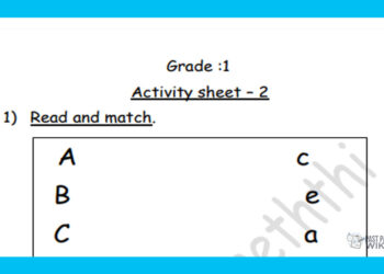 Grade 01 English Language - Activity Sheet 02