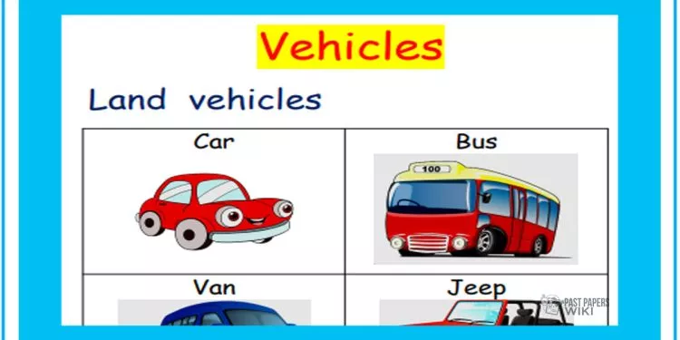 Grade 01 English Language - Vehicles