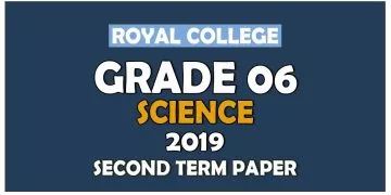 Royal College Grade 06 Science Second Term Paper English Medium
