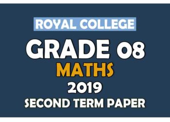 Royal College Grade 08 Mathametics Second Term Paper English Medium