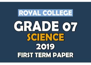 Royal College Grade 07 Science First Term Paper English Medium