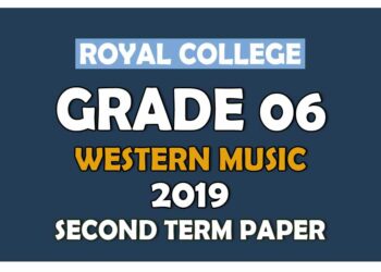 Royal College Grade 06 Western Music Second Term Paper English Medium