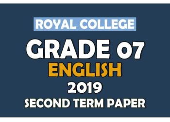 Royal College Grade 07 English Second Term Paper