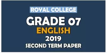 Royal College Grade 07 English Second Term Paper