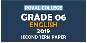 Royal College Grade 06 English Second Term Paper