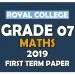 Royal College Grade 07 Mathametics First Term Paper English Medium