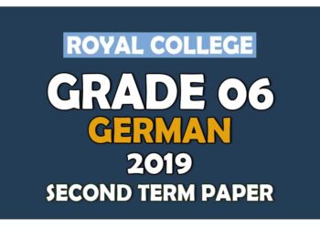 Royal College Grade 06 German Second Term Paper