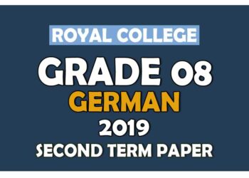 Royal College Grade 08 German Second Term Paper