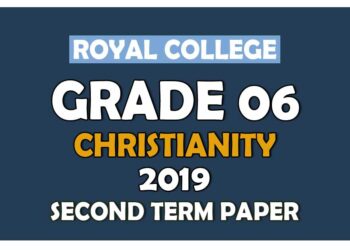 Royal College Grade 06 Christianity Second Term Paper Sinhala Medium