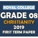 Royal College Grade 08 Christianity First Term Paper | Sinhala Medium