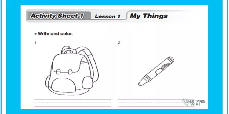 Grade 02 English Language - My Things