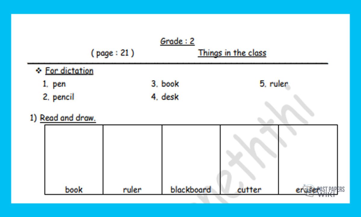 grade 2 past papers wiki