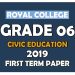Royal College Grade 06 Civic Education First Term Paper | English Medium