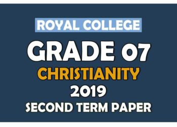 Royal College Grade 07 Christianity Second Term Paper Sinhala Medium