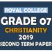 Royal College Grade 07 Christianity Second Term Paper Sinhala Medium