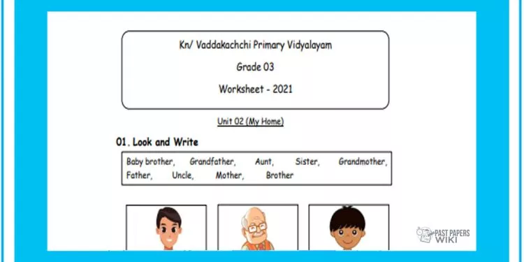 Grade 03 English Language - My Home