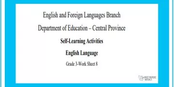 Grade 03 English Language - Worksheet 08