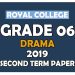 Royal College Grade 06 Drama Second Term Paper Sinhala Medium