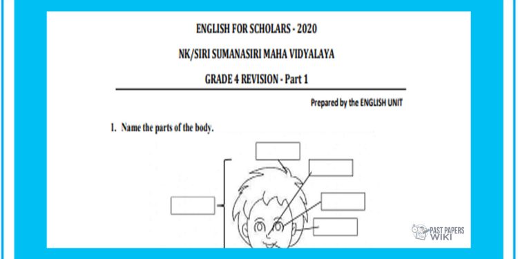 Grade 04 English Language - Revision Part 01