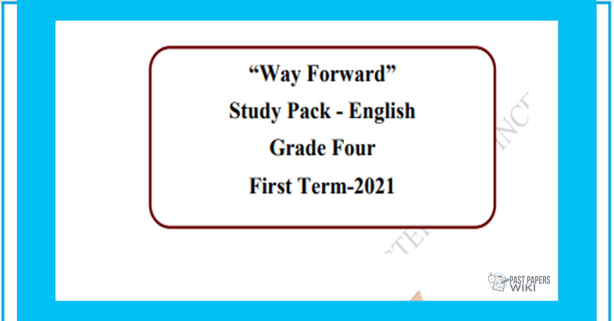 Grade 04 English Language - Study Pack 1st Term (Western Province)