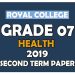 Royal College Grade 07 Health And Physical Education Second Term Paper | English Medium