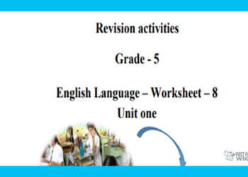 Grade 05 English Language - Worksheet 08