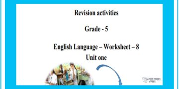 Grade 05 English Language - Worksheet 08