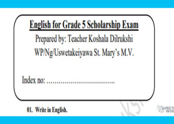 Grade 05 English Language - Scholarship Tute