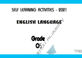 Grade 05 English Language - Self Learning Activities