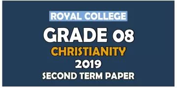 Royal College Grade 08 Christianity Second Term Paper Sinhala Medium
