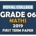 Royal College Grade 06 Mathematics First Term Paper | English Medium