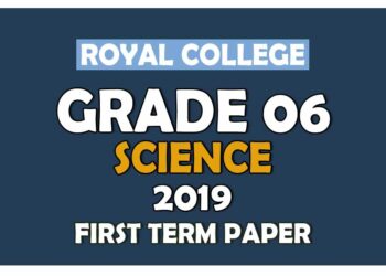 Royal College Grade 06 Science First Term Paper English Medium