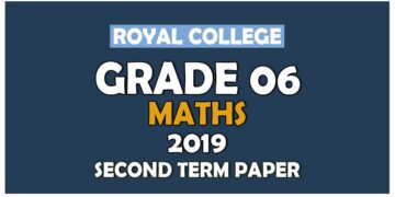 Royal College Grade 06 Mathematics Second Term Paper English Medium