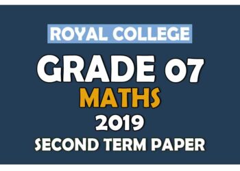 Royal College Grade 07 Mathematics Second Term Paper English Medium