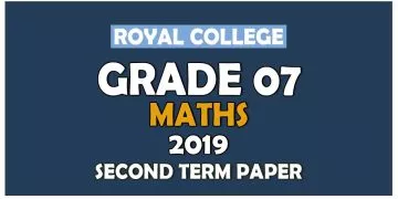 Royal College Grade 07 Mathematics Second Term Paper English Medium