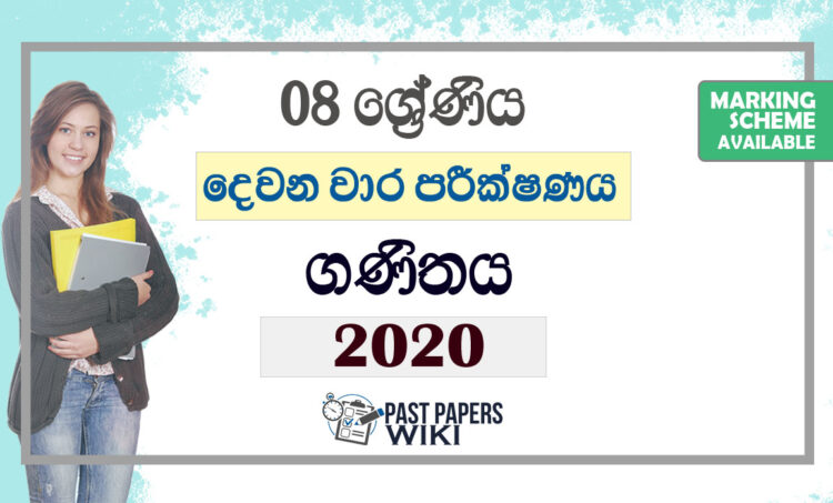 Grade 08 Mathematics Second Term Test Paper with Answers 2020