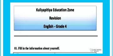 Grade 04 English Language - Revision