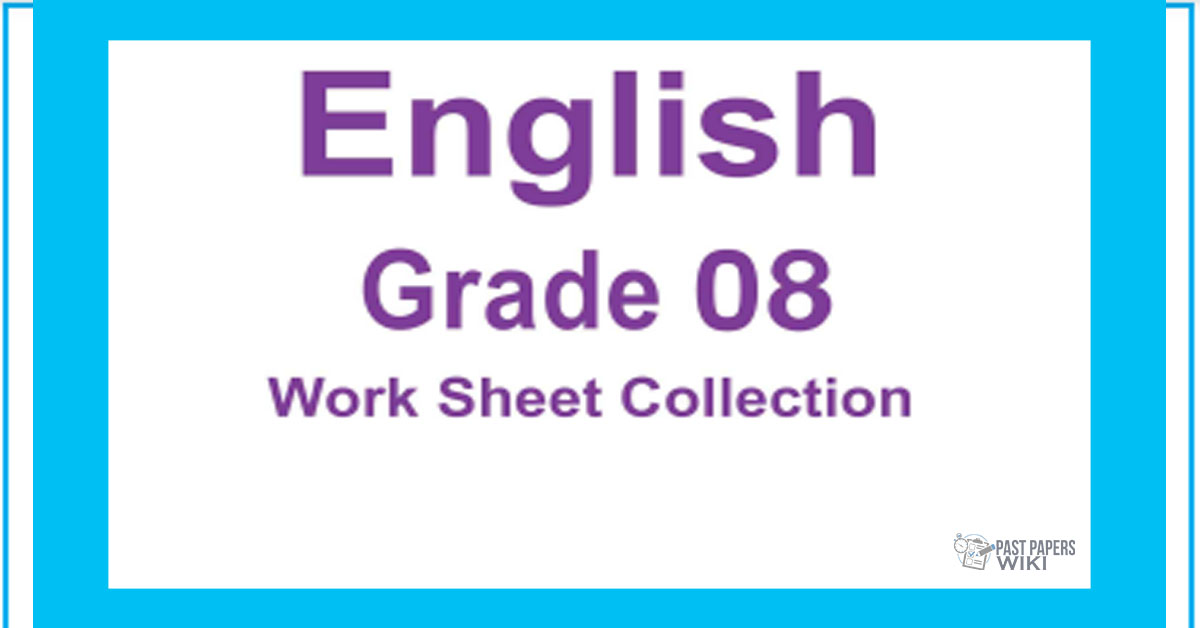Grade 08 English Workbook with Unit Test Papers(English Medium)
