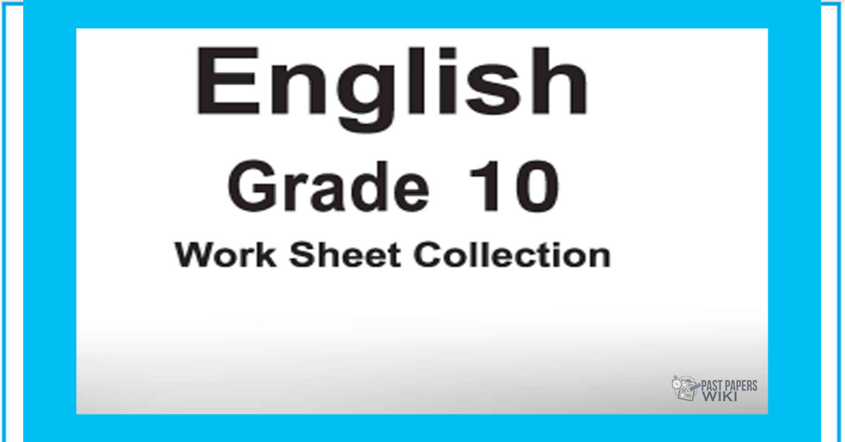 Grade 10 English Workbook with Unit Test Papers(English Medium)