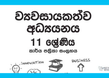 Grade 11 Entrepreneurship Studies Workbook with Unit Test Papers(Sinhala Medium)