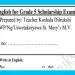 Grade 05 English Language - Scholarship Exam Test Paper