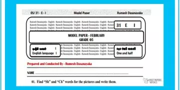 Grade 05 English Language - Model Paper