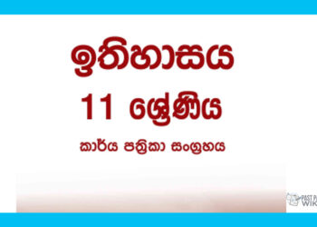 Grade 11 History Workbook with Unit Test Papers(Sinhala Medium)