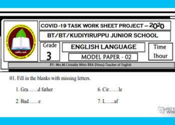 Grade 03 English Language - Model Paper 02