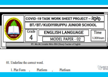 Grade 04 English Language - Model Paper 02