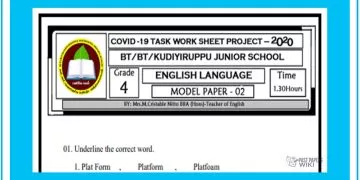 Grade 04 English Language - Model Paper 02