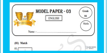 Grade 04 English Language - Model Paper 03