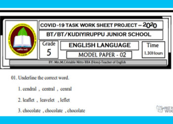Grade 05 English Language - Model Paper 02